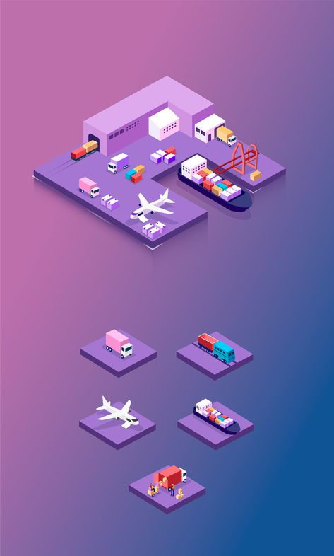 Logistics Wallpaper, Logistic Illustration, Logistics Illustration, Logistics Design, Logistics Network, Nike Wallpaper Iphone, Supply Chain Logistics, Logistics Transportation, Isometric Illustration