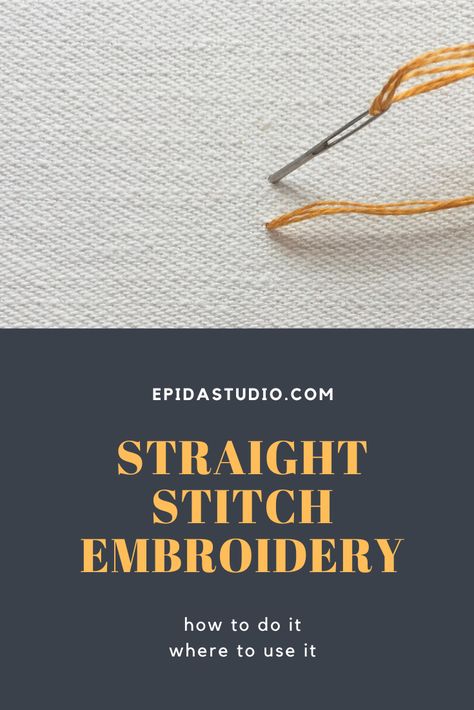 Straight Stitch Embroidery Tutorial, Strait Stitch Embroidery, Straight Stitch Embroidery Design, Straight Embroidery Stitches, Embroidery Straight Stitch, Modern Embroidery Designs Unique, Straight Stitch Embroidery, Basic Sewing Patterns, Animals Sewing Patterns