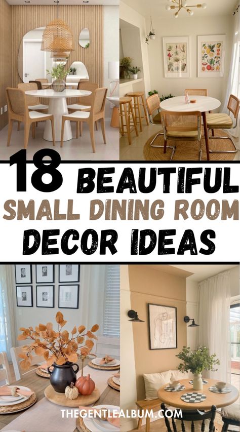 18 Small Dining Room Ideas for a Space-Saving Home 1 Dining Room Table For Small Area, Small Rectangular Dining Room Ideas, Very Small Dining Room Ideas, Small Dining Room Ideas Decor, Small Dining Room Paint Color Ideas, Dining Room Decor Inspiration, Narrow Dining Room Ideas, Small Dining Room Ideas Layout, Modern Small Dining Room