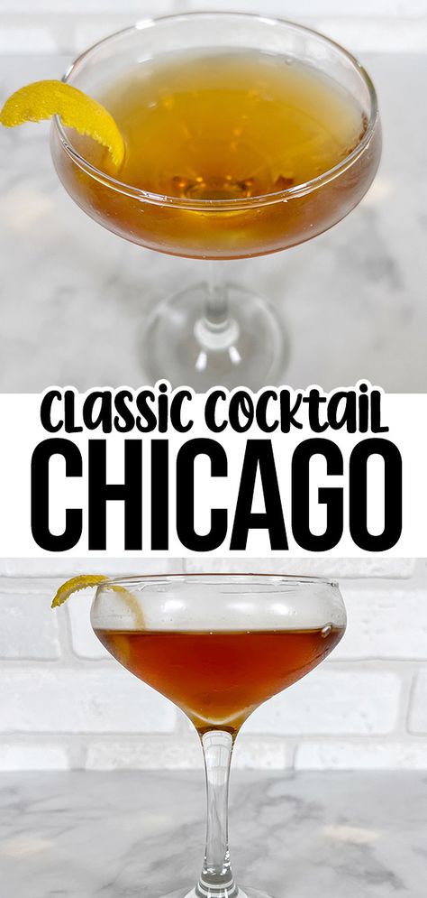 Chicago Cocktail Recipe - The Urben Life Chicago Cocktail, Champagne Orange, Brandy Cocktails, Dairy Free Pumpkin, Manhattan Cocktail, Orange Liqueur, Homemade Cocktails, After Dinner Drinks, Aromatic Bitters