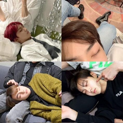 Sleeping On Someones Lap Reference, Sleeping On Lap Reference, Jungwon Cat Pose, Jungwon Sleep, Sleeping On Lap Couple, Sleeping On Lap, Sleeping Boy, Dream Relationship, Sitting On His Lap