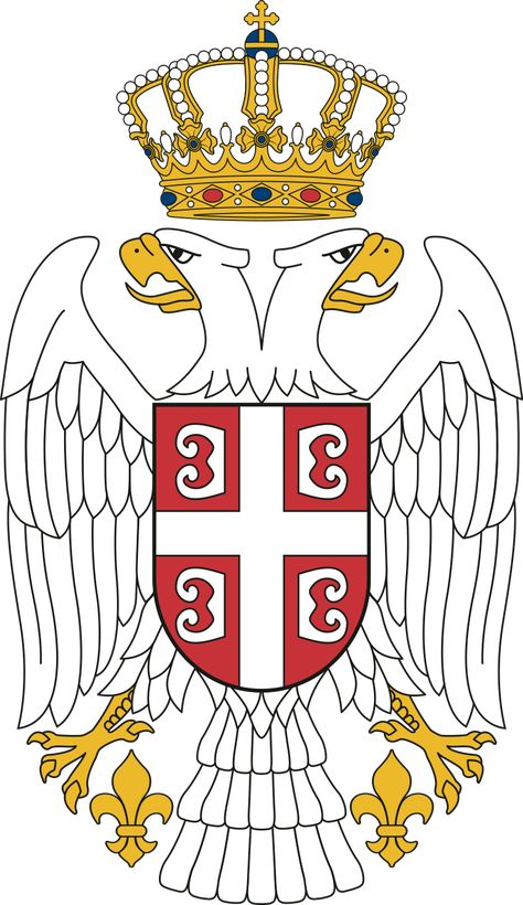 Serbian Eagle - Category:Crowned double-headed eagles in heraldry - Wikimedia Commons Serbian Eagle, Air Force Wallpaper, Serbian Flag, Gladiator Tattoo, Serbia Flag, Medieval Crown, Crown Drawing, Eagle Drawing, Serbian Quotes