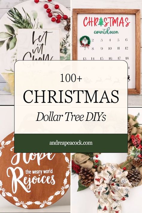 100+ Christmas Dollar Tree DIYs Dollar Tree Ornaments Diy, Dollar Tree Christmas Decor Ideas, Dollar Tree Ornaments, Tree Ornaments Diy, Dollar Store Christmas Crafts, Dollar Tree Christmas Decor, Wreaths Christmas, Dollar Tree Christmas, 100 Dollar