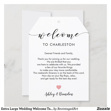 Wedding Welcome Letters, Hotel Welcome Bags, Welcome Letter, Welcome Bag, Zazzle Wedding, Wedding Itinerary, Large Wedding, Welcome Letters, Wedding Gift Bags