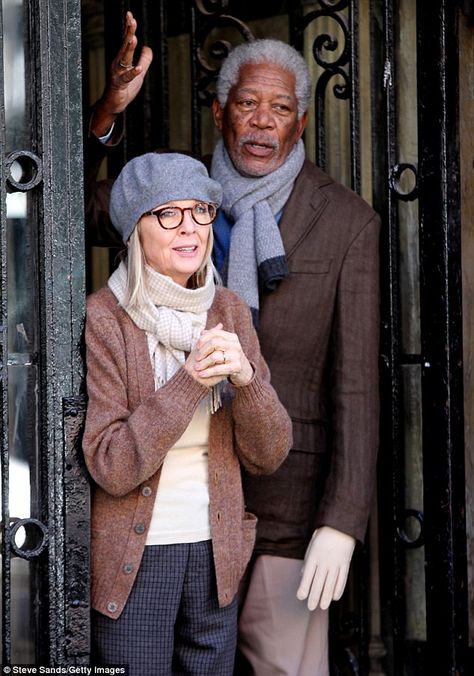 Diane Keaton, 67, and Morgan Freeman, 76, are making a film called Life Itself. Mode Ab 50, Life Itself, Morgan Freeman, Diane Keaton, Summer Dresses For Wedding Guest, Travel Essentials For Women, Advanced Style, Ageless Style, Ageless Beauty