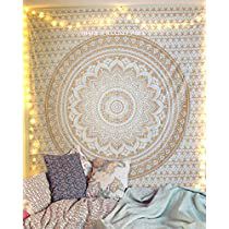 Check this out at Amazon Mandala Tapestry Bedroom, Tapestry Bedroom Aesthetic, Peacock Mandala, Trippy Tapestry, Gold Tapestry, Ombre Wall, Hippie Room Decor, Mandala Tapestries Wall Hangings, Hippy Room