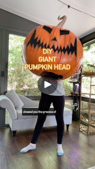 19K views · 1.8K reactions | DIY Giant Pumpkin Head - How do you get it to stay on?! Well.. this is how we did it! .
.
.
.
.
.
.
.
#pumpkinhead #halloween #diy | Elyse Farris Diy Giant Pumpkin, Diy Pumpkin Head, Spooky Scary Skeletons, Andrew Gold, Kawaii Craft, Giant Pumpkin, Kawaii Crafts, Scary Pumpkin, Pumpkin Head