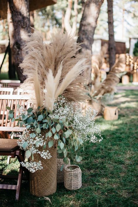 Flower Aesthetics, Minimalist Dekor, Tafel Decor, Grass Wedding, Bouquet Flower, Boho Chic Wedding, Boho Wedding Decorations, Dry Flowers, Future Wedding Plans