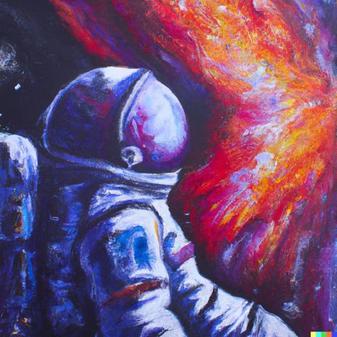 Astronaut Drawing, Nasa Art, Space Drawings, Astronaut Art, Space Painting, Oil Pastel Art, Canvas Painting Designs, Art Competitions, Oil On Canvas Painting