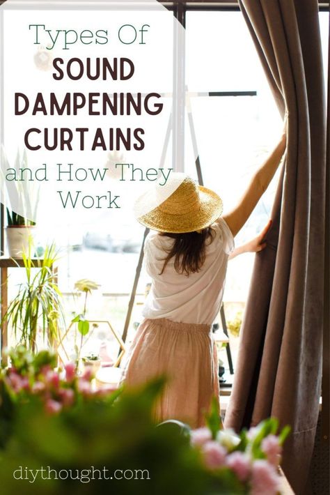 Sound Absorbing Curtains, Sound Dampening Curtains, Soundproof Curtains Diy, Sound Dampening Decor, Sound Proof Curtains, Types Of Sound, Ceiling Curtains, Sound Dampening, Cool Curtains