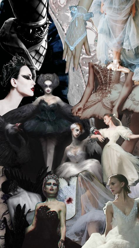 Black Swan Vs White Swan, Black And White Swan Aesthetic, Dark Swan Aesthetic, Swan Moodboard, Black Swan And White Swan, White Swan Aesthetic, White Swan Black Swan, Black Swan Costume Halloween, White And Black Swan