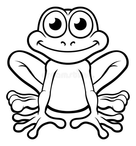 Cute Frog Coloring Pages, Frogs Drawing, Frog Outline, Frog Template, Frog Clipart, Frog Coloring, Rooster Silhouette, Frog Cartoon, Character Outline