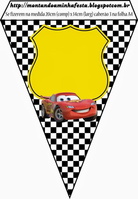 Cars: Imprimibles e Invitaciones para Imprimir Gratis. Cars Birthday Banner, Lightning Mcqueen Party, Disney Cars Theme, Auto Party, Cars Invitation, Birthday Banner Template, Car Banner, Disney Cars Party, Disney Cars Birthday