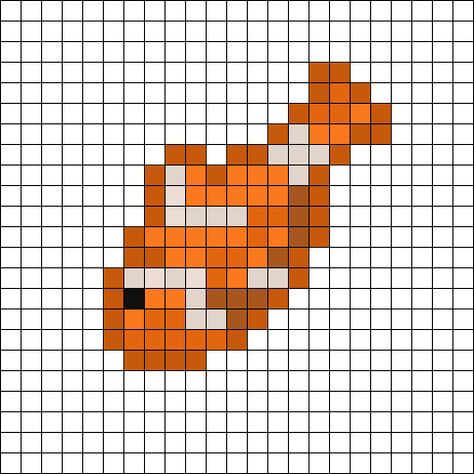 Perler Beads Fish Pattern, Perler Bead Art Minecraft, Shark Pixel Art Grid, Perler Bead Patterns Clown, Fish Perler Bead Patterns, Fish Perler Beads, Shark Perler Bead Pattern, Clown Perler Beads, Minecraft Kandi