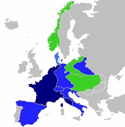 First French Empire at its greatest extent in 1811   French Empire   French satellite states   Allied states First French Empire, Mission Projects, Napoleon Bonaparte, French History, Facts For Kids, French Empire, Europe Map, French Revolution, Napoleonic Wars