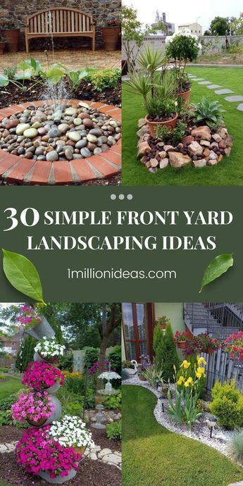 Landscape Ideas Front Yard Curb Appeal, Front Lawn Landscaping, Simple Front Yard, Small Front Yard Landscaping, Front Yard Garden Design, Front Yard Design, Piscina Natural, Easy Landscaping, Front Landscaping