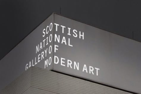 Projected Building Signage for the Scottish National Gallery   #type #typeprojection  via @tomjohn001 Facade Signage, Signage Lighting, Building Signage, Architectural Signage, Signage Signs, Shop Signage, Wall Signage, Wayfinding Design, Building Signs