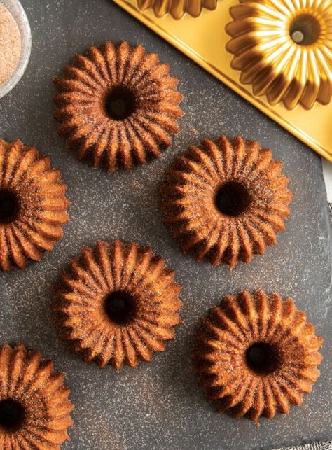 Cakelets Recipe, Cakelet Pan Recipes, Mini Banana Bundt Cake Recipes, Cakelet Recipes, Nordic Ware Charlotte Cake Pan Recipes, Nordic Mini Bundt Cake Recipes, Nordic Ware Cakelet Recipes, Nordic Ware Pans, Fair Recipes