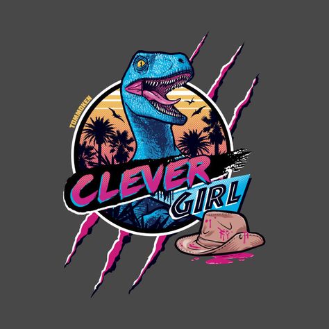 Clever Girl - Jurassic Park - T-Shirt | TeePublic Clever Girl Jurassic Park, Jurassic Park Tattoo, Tattoo Planning, Jurassic Park Raptor, Jurassic Park Merchandise, Jurassic Park T Shirt, Dinosaur Tattoo, Big Lizard, Paw Art