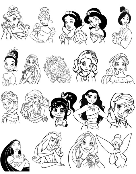 Tattoo Stencils Disney, Disney Flash Sheet, Disney Princesses Tattoo, Disney Tattoo Drawings, Disney Flashsheets Tattoo, Disney Tattoo Flash, Flash Tattoo Disney, Disney Flash Tattoo, Disney Characters Outline