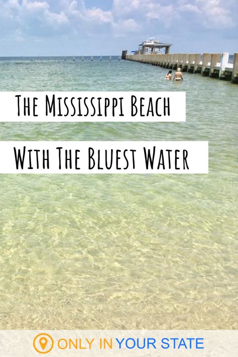 If you're looking for some summertime swimming, boating, or outdoor adventure, head to this Mississippi beach with beautiful blue water that gives off tropical vibes. An island oasis and perfect vacation destination, USA Today named it the hidden gem of Mississippi. Usa Vacation Destinations, Mississippi Vacation, Ocean Springs Mississippi, Gulf Coast Vacations, Mississippi Travel, Water Vacation, New Orleans Vacation, Ocean Springs, Beach Pink