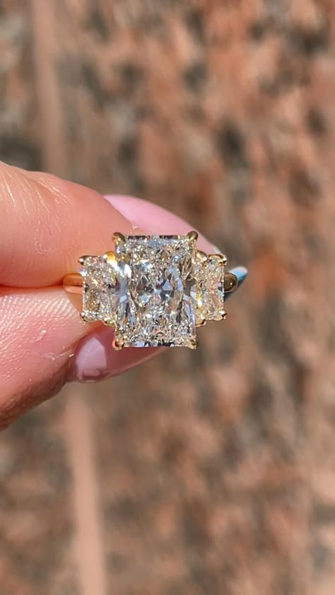 Pin on Custom Handmade Engagement Rings Mafia Wedding, Engagement Rings Beautiful, Rings For Engagement, Radiant Cut Diamond Ring, Dream Proposal, Big Engagement Rings, Rings Cute, Rings Beautiful, Dream Wedding Ring