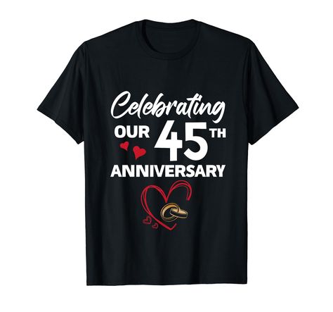 PRICES MAY VARY. Perfect 45th Marriage Anniversary Gift Idea for married couples - Men & Women - Level 45 Complete Shirt. Cool present for wife, spouse, wifey, fiancee, father, mother, best hubby ever, husband, fiance, friend, gamer, adult on St Valentines Day / Christmas. Couples 45 year anniversary, anniversary wedding love, wife husband t-shirt, couples married year t-shirt, funny matching, couples husband wife gifts, married shirt, Shirts for women, Shirts for Men, wedding anniversary, dad m 45 Year Anniversary, St Valentines Day, Marriage Anniversary Gifts, 45th Wedding Anniversary, Christmas Couples, Husband Wife Gifts, Love Wife, Presents For Wife, Funny Matching