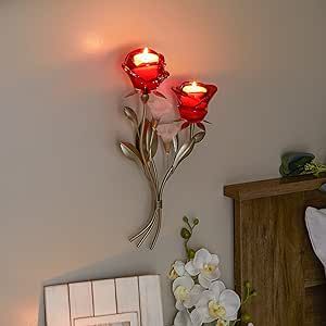 Accent Plus 10018784 Romantic Roses Wall Sconce, White Red Rose Wall, Salon Suites, Wall Accent, Rose Wall, Apartment Decor Inspiration, Romantic Roses, Room Makeover Inspiration, Cute Room Decor, Apartment Inspiration