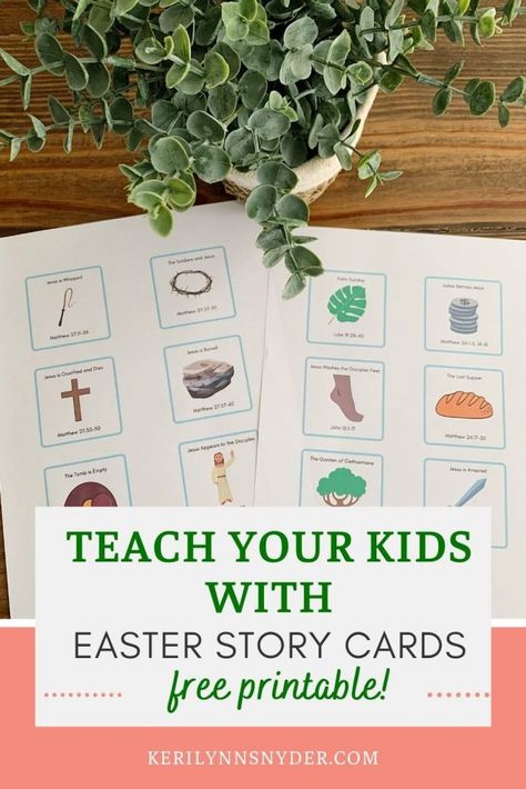 Easter Story For Kids Printable, The Easter Story Printable, Easter Story For Toddlers, Easter Homeschool Lesson, Easter Story For Preschoolers, Easter Story Crafts, Easter Story Eggs, Easter Story For Kids, Easter Bible Crafts