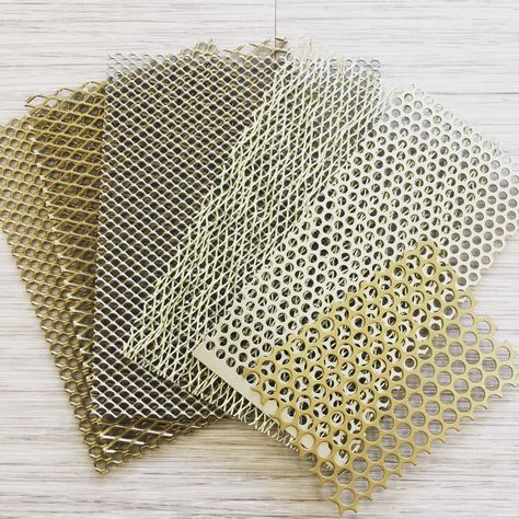 Metal Mesh Texture, Material Samples, Metal Board, Metallic Mesh, Material Board, Perforated Metal, Material Textures, Materials And Textures, Metal Mesh