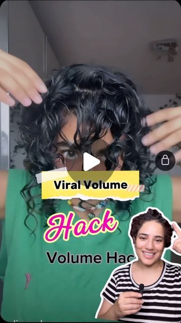 Nitika Kaul || curly hair care & skin care on Instagram: "Seeing this viral volume hack a lot these days but did it really work? 

What do you think? Have you tried it yet ?

IB: @bali_curls 
.
.
.
.
Don’t forget to save & follow for more 🥰
.
.
.
Curly hair hacks , tips & tricks for volume , crown area volume , curly hair , mega curl volume 

#curlyhairtipsandtricks #curlyhairhacks #megavolumecurls #crowncurls #curlyjanvi #curlyhairtips #curlyhaircare" Volume Curly Hair, Curly Hair Hacks, Curl Volume, Make A Crown, Care Skin, Curly Hair Care, Curly Hair Tips, Tips Tricks, Have You Tried