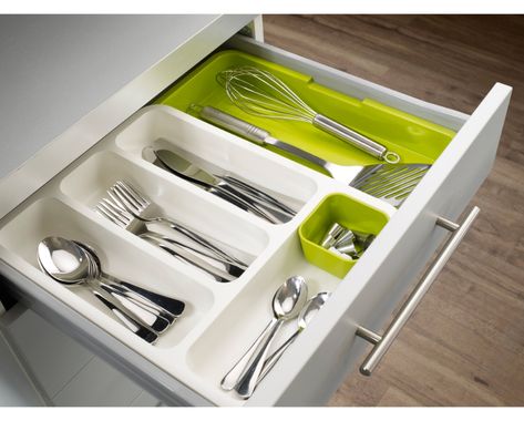 DrawerStore™ Expanding Cutlery Tray Kitchen Drawer Organiser, Kitchen Divider, Cutlery Drawer, Kitchen Contemporary, Kitchen Drawer Organization, Cutlery Tray, Kitchen Cutlery, Plastic Drawers, Drawer Design