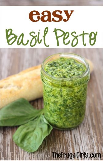 Easy Basil Pesto Recipe, Easy Basil Pesto, Basil Pesto Recipe, Healthy Pesto, Basil Pesto Recipes, Frugal Girls, Pesto Recipe, Pesto Sauce, Basil Pesto