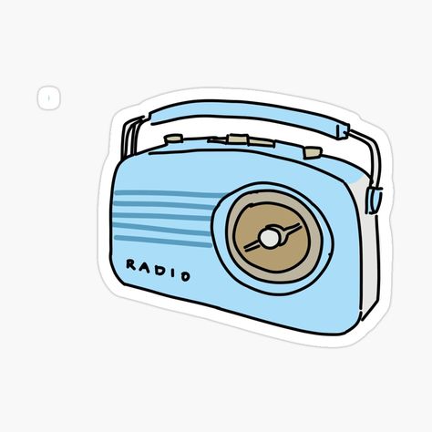 Radio Drawing, Radio Sticker, Journal Lettering Ideas, Bullet Journal Lettering, Journal Lettering, Lettering Ideas, Bullet Journal Lettering Ideas, New Aesthetic, Vintage Radio