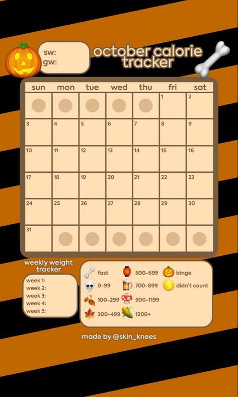 Calorie Calendar Aesthetic, Cal Tracker, October Calorie Tracker, Month Calorie Tracker, Cute Calorie Tracker, October 2024 Calendar Spooky, Diet Tracker, Calorie Tracker, 2023 Mood