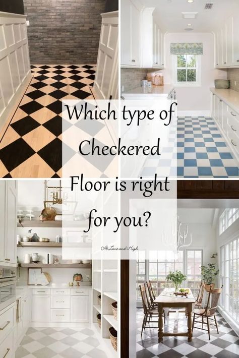 Which Type of Checkered Floor is Right for You? Checkered Floor Kitchen, Checkered Floor, Farmhouse Family Rooms, Floor Pattern, Kitchen Counter Decor, Guest Room Decor, Décor Boho, Diy Furniture Projects, Modern Farmhouse Style