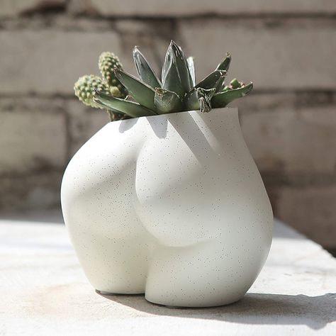 Body Vase, Resin Planters, Nordic Decor, Plant Vase, White Vase, Boho Dekor, Female Body, Home Decor Vases, Resin Flowers