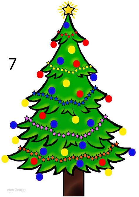 How to Draw a Christmas Tree (Step by Step Pictures) | Cool2bKids Simple Christmas Tree Drawing, Merry Christmas Drawing, Crismas Tree, Tree Drawing Simple, Christmas Tree Drawing, Christmas Background Images, Christmas Decorations For Kids, Christmas Tree Art, Gift Drawing