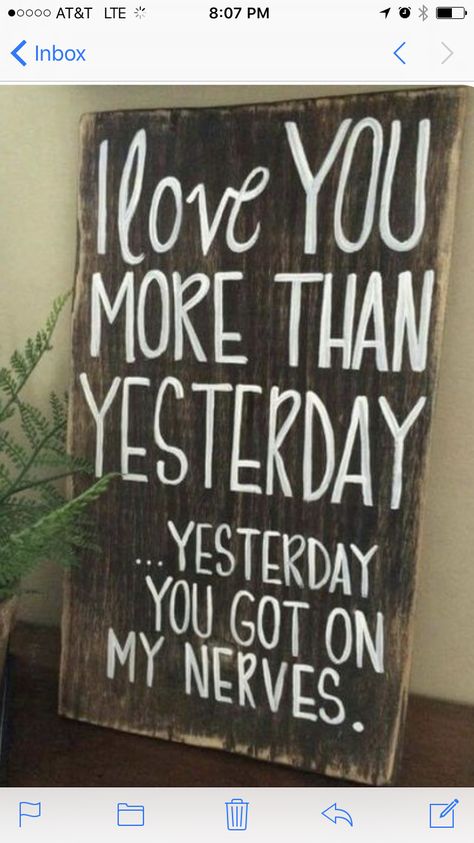 Wooden Sign, Love You More, I Love You, Love You, I Love, Signs, Wood, Home Decor, Home Décor