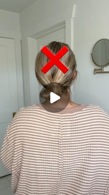 Lainey Ostrom on Instagram: "Low bun for fine hair girlies! This is an easy way to make your bun look fuller and prettier. It just takes a few extra seconds to do. Save and try for later! 🩷" Bun For Fine Hair Easy, Easy Bun Fine Hair, Easy Up Dos For Fine Straight Hair, How To Make Fine Hair Look Fuller, Easy Hairstyles For Fine Hair, Low Bun, Hair Makeover, Beauty Bar, Fine Hair