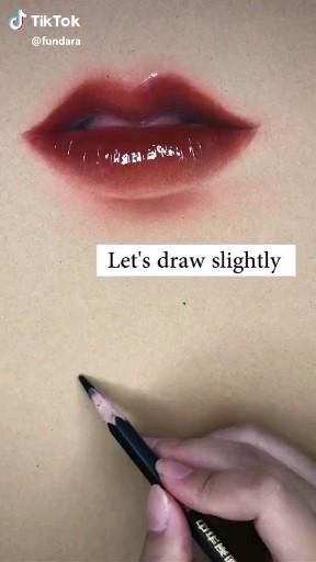 Human References Drawing, Things To Draw For An Art Competition, Lip Realistic Drawing, Lips Colored Pencil Drawing, Korean Lips Tutorial Drawing, How Draw Lips Step By Step, Lips Drawing Watercolor, How To Color Lips Drawing, Realistic Drawing Inspiration