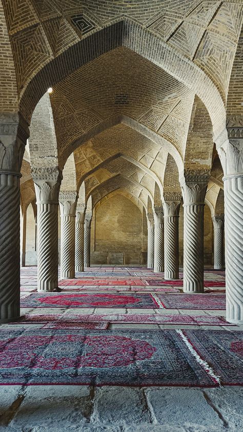 Vakil Mosque,Shiraz Vakil Mosque, Iranian Mosque, Islamic Geometry, Shiraz Iran, Iranian Architecture, Palace Interior, Modern Architecture Design, Mosque Architecture, Location Inspiration