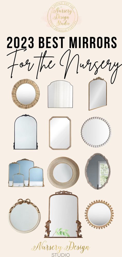 We've scoured the marketplace to find the best nursery mirrors of 2023, and we are sharing it all below: Mirror For Nursery Girl, Mirrors For Nursery, Baby Nursery Mirror, Mirror Nursery Decor, Baby Boy Nursery Mirror, Boho Nursery Mirror, Nursery Mirror Ideas, Boy Nursery Mirror, Mirror Over Changing Table