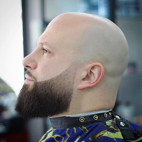 Fade And Beard, Barba Hipster, Beard Styles Bald, Bald Head With Beard, Faded Beard Styles, Latest Beard Styles, Shaved Head With Beard, Black Men Beard Styles, Beard Shaping