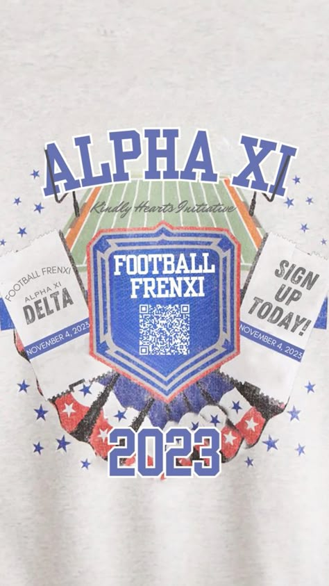 Sorority Flyers, Sorority Philanthropy, Football Signs, Alpha Xi Delta, Alpha Xi, Sorority Designs, Alpha Delta, Football Poster, Sorority