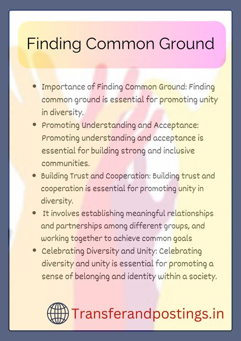 Unity In Diversity Essay 300 Words: The Importance Of Unity In A Multicultural Society - Transfer and Postings Unity In Diversity Essay, Unity And Diversity, Racial Diversity, Teen Art, Language Barrier, Thesis Statement, Unity In Diversity, Myself Essay, Good Essay