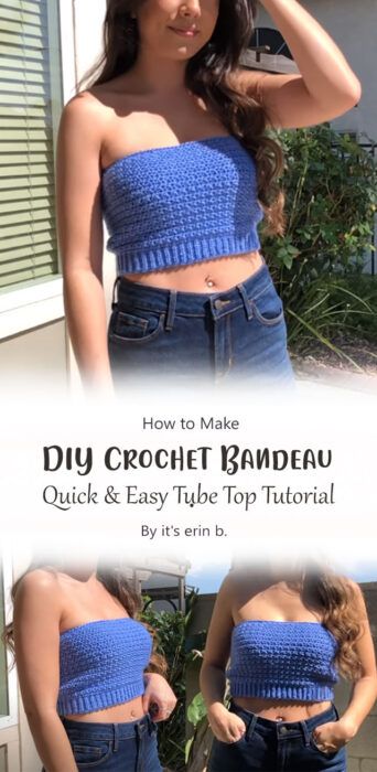 Crochet Bandeau Top Pattern Free, Crochet Tube Top Tutorial, Crochet Tube Top Pattern Free, Bandeau Top Pattern, Strapless Crochet Top, Tube Top Crochet, Tube Top Pattern, Granny Square Step By Step, Crochet Bandeau Top