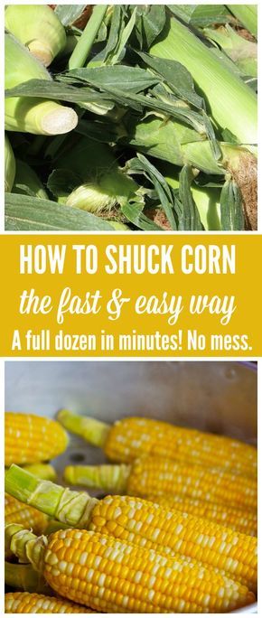 Shuck Corn Easy, Shuck Corn, Kitchen Reference, Shucking Corn, Corn Recipes Side Dishes, Corn Silk, How To Make Corn, Boiled Corn, Healthy Vegetable Recipes