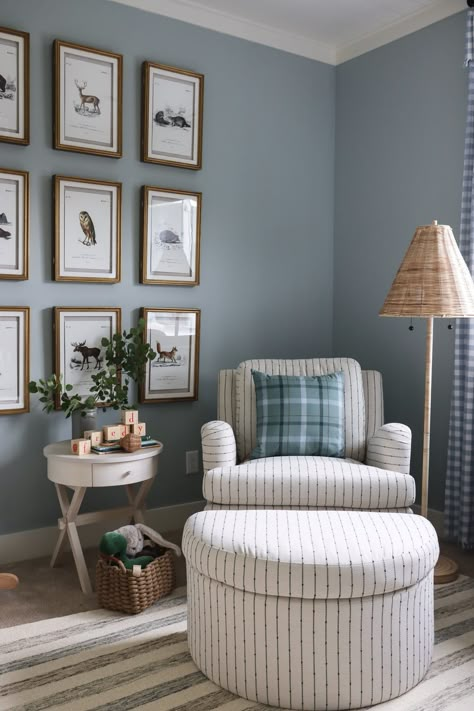 Freddy's Baby Boy Nursery Reveal - Chris Loves Julia Organization Nursery, Light Blue Nursery, Boys Room Blue, Nursery Paint Colors, Cowboy Nursery, Blue Nursery Boy, Baby Boy Bedroom, Nursery Closet, Nursery Room Design