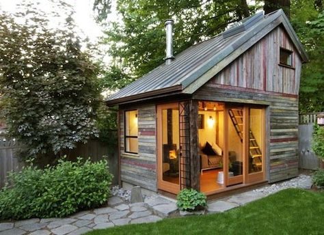 You know that disheveled shack in the corner of the yard? It might just be one of your home’s major assets. These backyard buildings prove that an underutilized backyard shed is a work or play space simply waiting to be discovered. Get ready to shed your preconceived notions—because outbuildings are in. Cabin Backyard, Reban Ayam, Wooden Cabin, Backyard House, Backyard Studio, Backyard Sheds, Micro House, Backyard Shed, Wood Shed